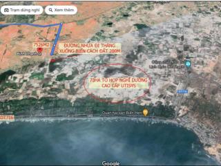 Bán gấp quỹ đất 7526m² view biển  bình thạnh, tuy phong  cách biển cát trắng 2km  đường vào tiện