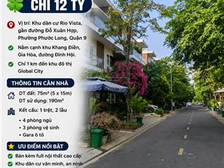 Bán nhà siêu đẹp rio vista quận 9