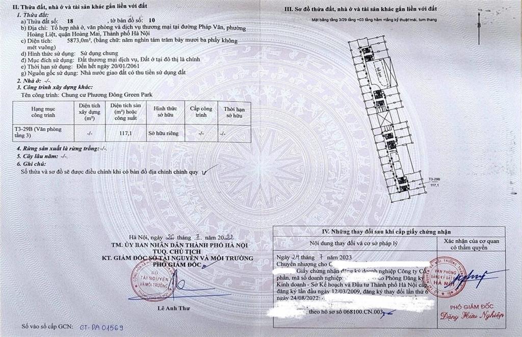 Cắt lỗ sâu  2 căn vp phương đông green park  sổ riêng  giá chạm đáy 80tr/m²