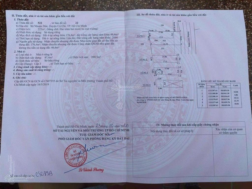 Nhà vườn mặt tiền đường 20 mét đã hoàn công
