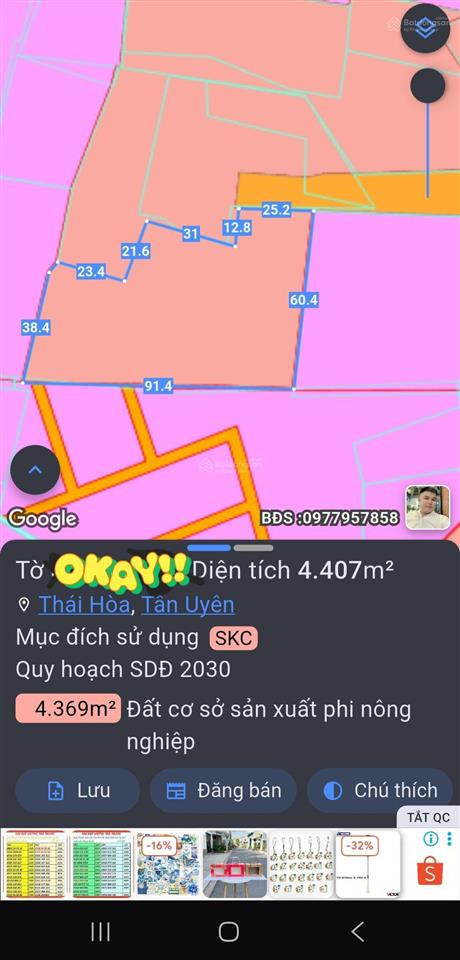 Bán kho, nhà xưởng tại cụm công nghiệp 7 mẫu, giá siêu hời 40 tỷ, diện tích 4407 m2,có trạm điện