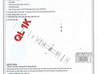 Đất giá tốt mặt tiền ql1k, có 2 mặt tiền trước sau,phù hợp 2 ae,giá4,89 tỷ, 100m2, bình an,dĩ an