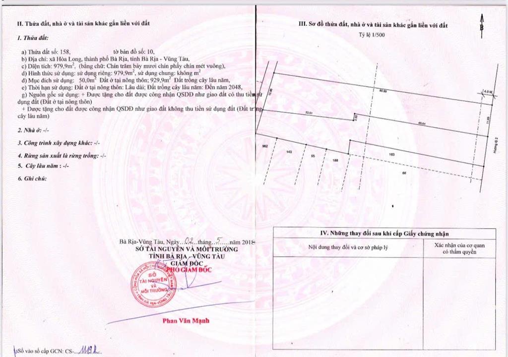Bán đất mặt tiền 11m, hương lộ 2, 8,25 tỷ, 428m2, chính chủ, giá siêu hời
