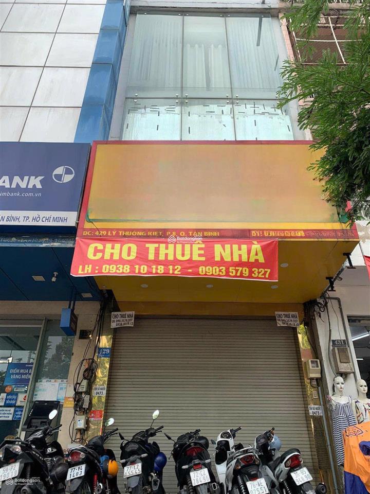 Cho thuê nhà mặt phố 429 lý thường kiệt, p. tân hòa, q. tân bình, 45 triệu, 96m². 4 tầng.