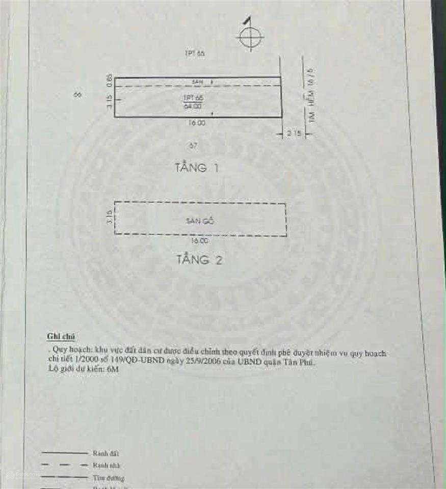 Bán lô đất 4x16m (64m2) vuông vức  hẻm 5 phường tây thạnh quận tân phú.