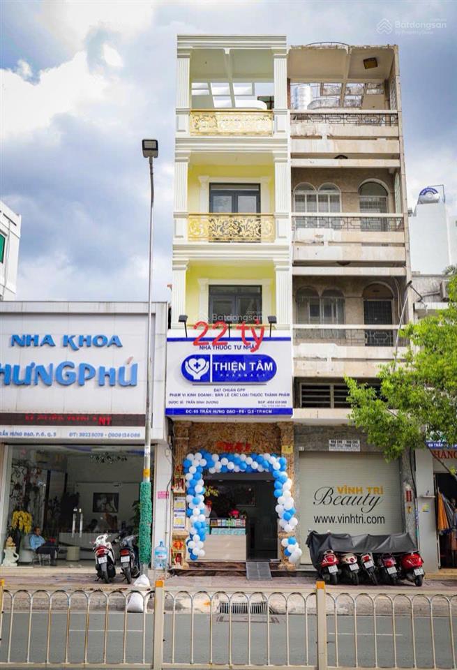 Nhà mặt tiền trần hưng đạo, quận 5  dtcn 54m2  nhà trệt, 3 lầu  giá 22 tỷ