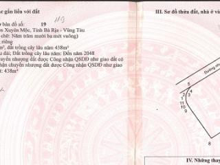 Chủ nhà bán lô đất 1000m2 ngay đường đi bộ ra biển x. bình châu h. xuyên mộc brvt