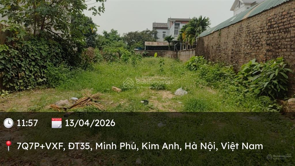 Chỉ 7.56 tỷ có ngay 280m đất mặt đường 35  kim anh  2 mặt tiền quy hoạch đường kênh 1500 tỷ