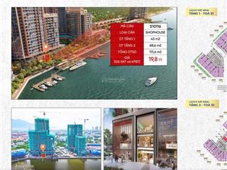 Bán shophouse sun symphony trực diện sông hàn 2 tầng, đà nẵng, 19,8 tỷ, 114m2