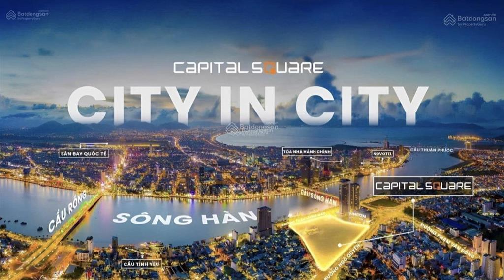 Bán căn hộ trung tâm tp capital square 1pn 4 tỷ. trực diện mặt sông hàn rộng 45m2
