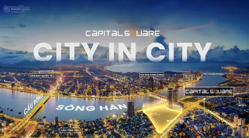 Ngắm trọn view pháo hoa trực diện mặt sông hàn, căn 1pn capital square 4 mặt tiền, giá 4,6 tỷ