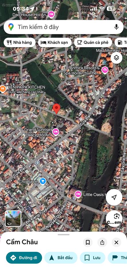 Mặt tiền view lúa cẩm châu hội an