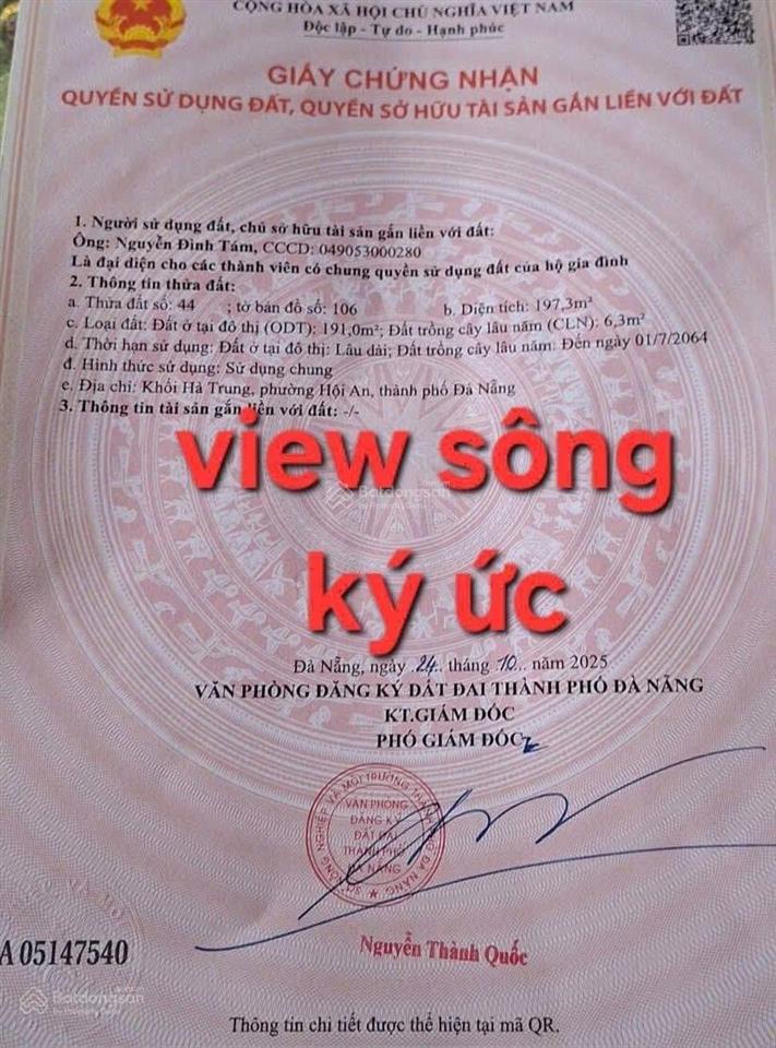 View sông trực diện ký ức hội an đường hai mặt tiền lương như bích