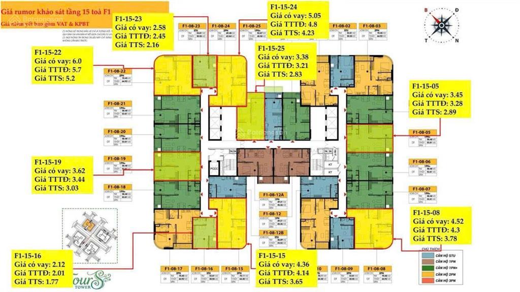 Căn hộ nam hoà xuân fours với giá hơn 2tỷ