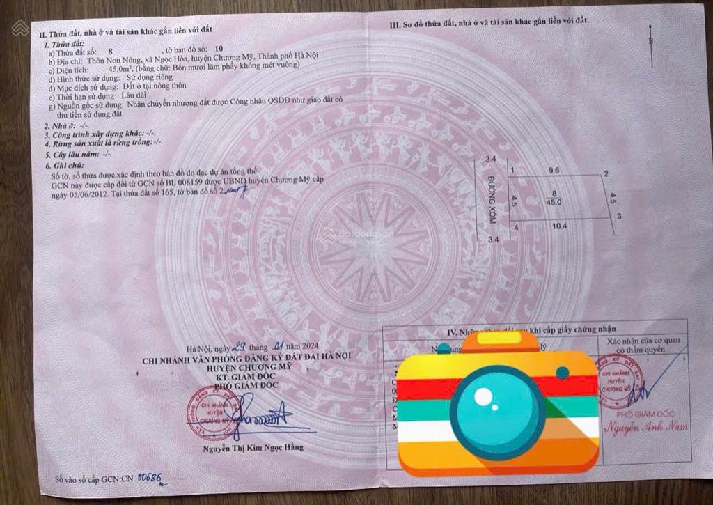 Chủ cần tiền bán gấp 45m tại non nông ngọc hoà chương mỹ cách ql6 chỉ 400m
