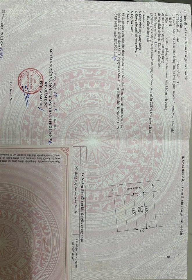 50m đồng trữ  phú nghĩa ngõ rộng 4m dân cư đông đúc sát khu công nghiệp