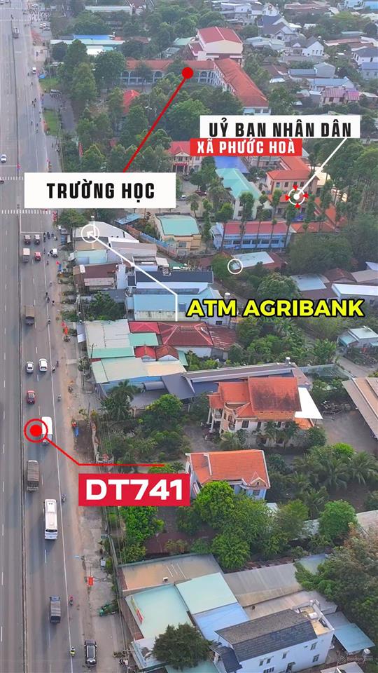 Bán đất thổ cư vị trí trung tâm phước hòa  gần dt741 kcn tam lập ubnd xã phước hoà