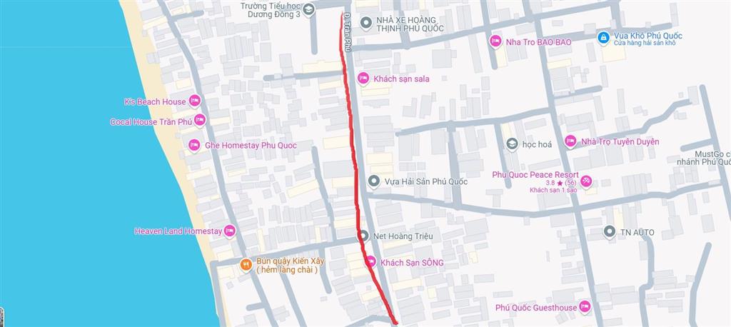 Bán đất MT Trần Phú, Dương Đông – 180m² thổ cư – có sẵn nhà – 16 tỷ