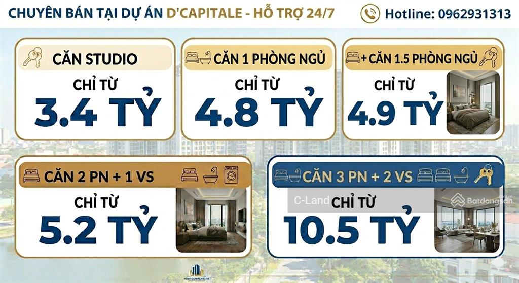 Quỹ căn hot nhất chuyên bán d'capitale trần duy hưng cập nhật giá thật tháng 6/2026