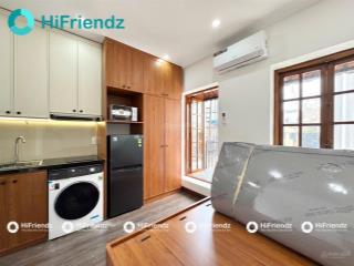 Khai trương căn hộ studio ban công, máy giặt riêng, full nt, bảo vệ 24/7, mặt tiền gần chợ tân định
