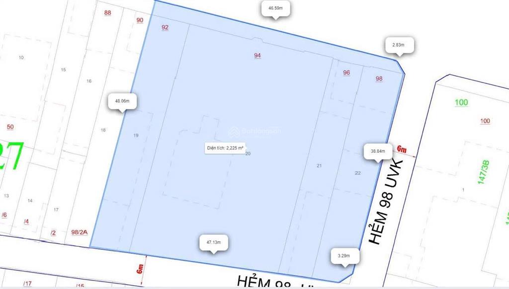 Bán khuôn đất lớn kim cương khan hiếm mặt tiền đường ung văn khiêm p25 bình thạnh. dt 50x45m 690 tỷ