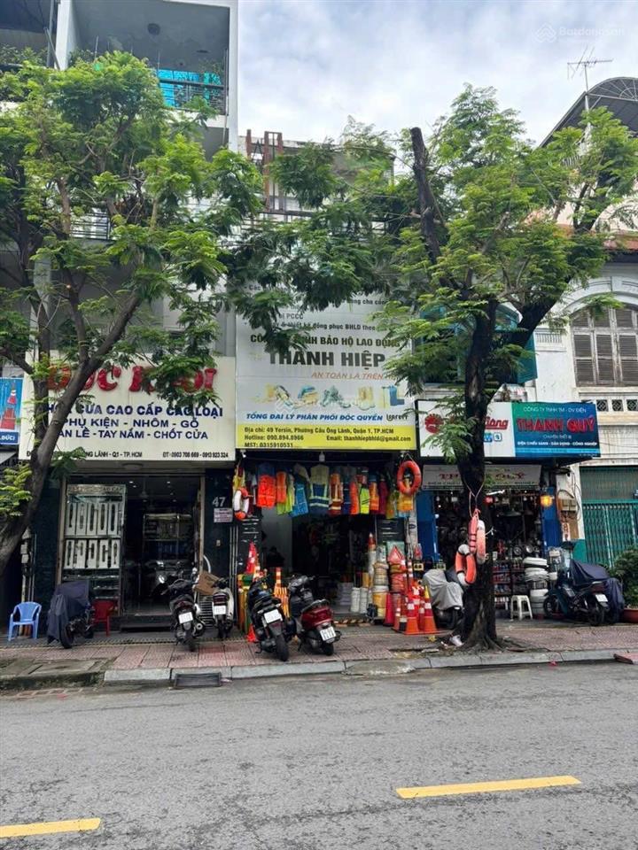 Hạ giá tốt! chủ thiện chi cần bán nhà mặt tiền đường yersin p.bến thành quận 1.dt4x17,3m giá 38 tỷ