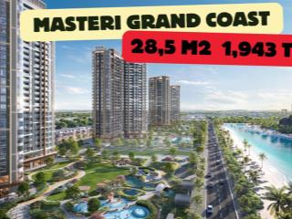 Studio tòa c5z1 masteri grand coast (ocp2) | tầm nhìn rộng, view công viên nội khu
