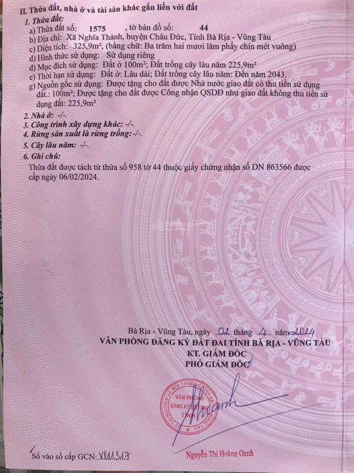 Chính chủ bán đất ngay ngã ba mặt tiền đường hương lộ 2 và đường 28, bà rịa vũng tàu, 326m²