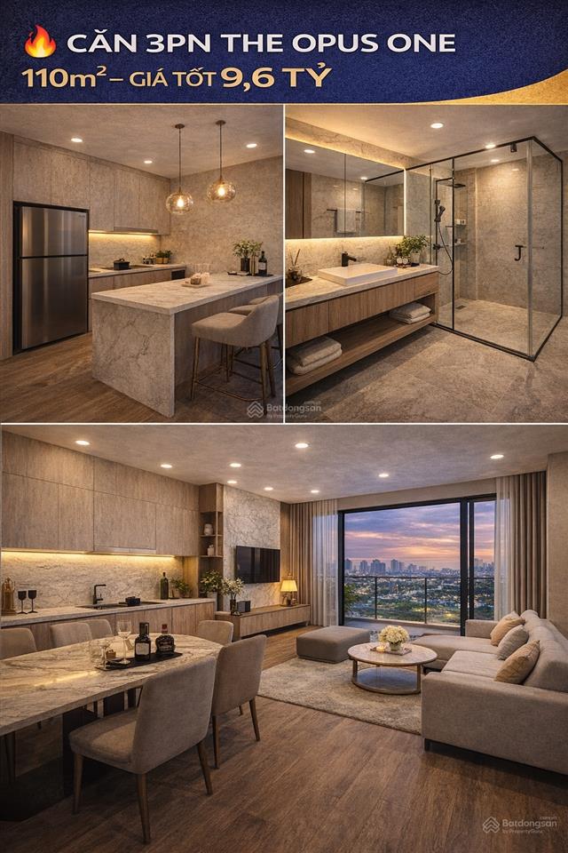 3pn the opus one 110m²  giá tốt nhất giỏ hàng 9,6 tỷ