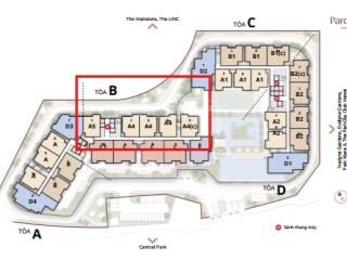 Căn 2 ngủ+ 120m2 view toàn cảnh thấp tầng, ban công đông bắc leparc placepark city