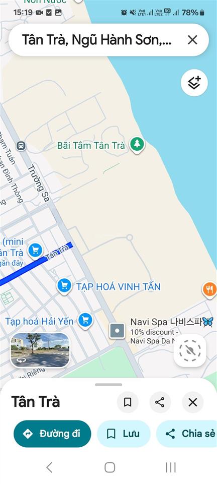 Bán cặp 200m đường tân trà, phường ngũ hành sơn, tp đà nẵng