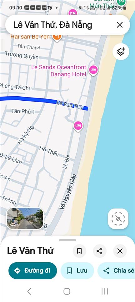 Đất 199,5m mặt tiền đường lê văn thứ, sát biển sơn trà, tp đà nẵng