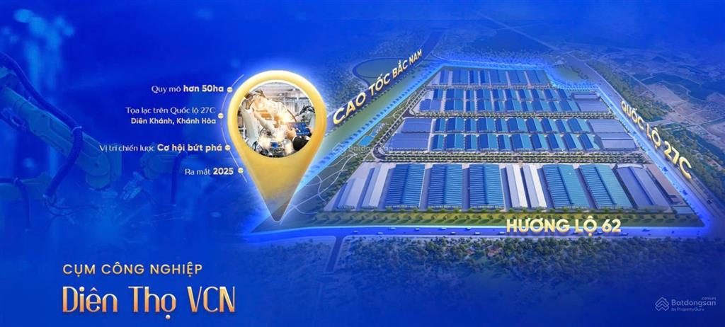 Đất ccn diên thọ vcn cho thuê, vị trí đẹp, hạ tầng hoàn chỉnh, giao thông thuận tiện