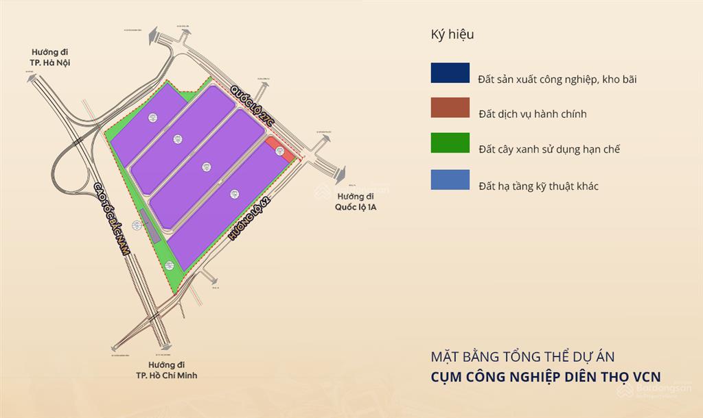 Đất ccn diên thọ vcn cho thuê, vị trí đẹp, hạ tầng hoàn chỉnh, giao thông thuận tiện