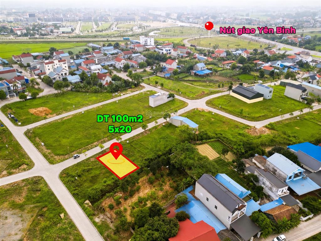 100m2 5x20 giap nút giao yên bình