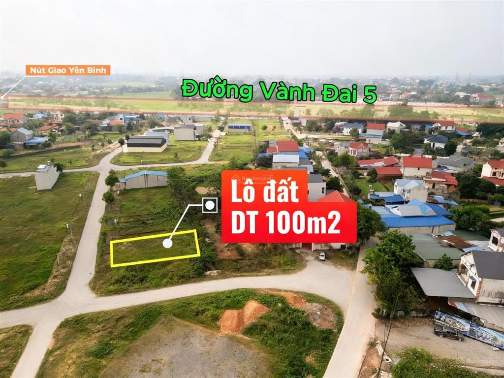 100m2 5x20 giap nút giao yên bình