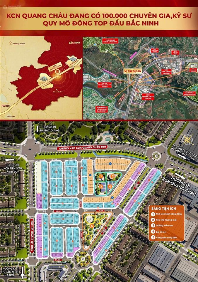 Khang phát century tp bắc ninh 100m mt 5m. nằm trên quốc lộ 1a và vành đai 4. giá đầu tư f0.