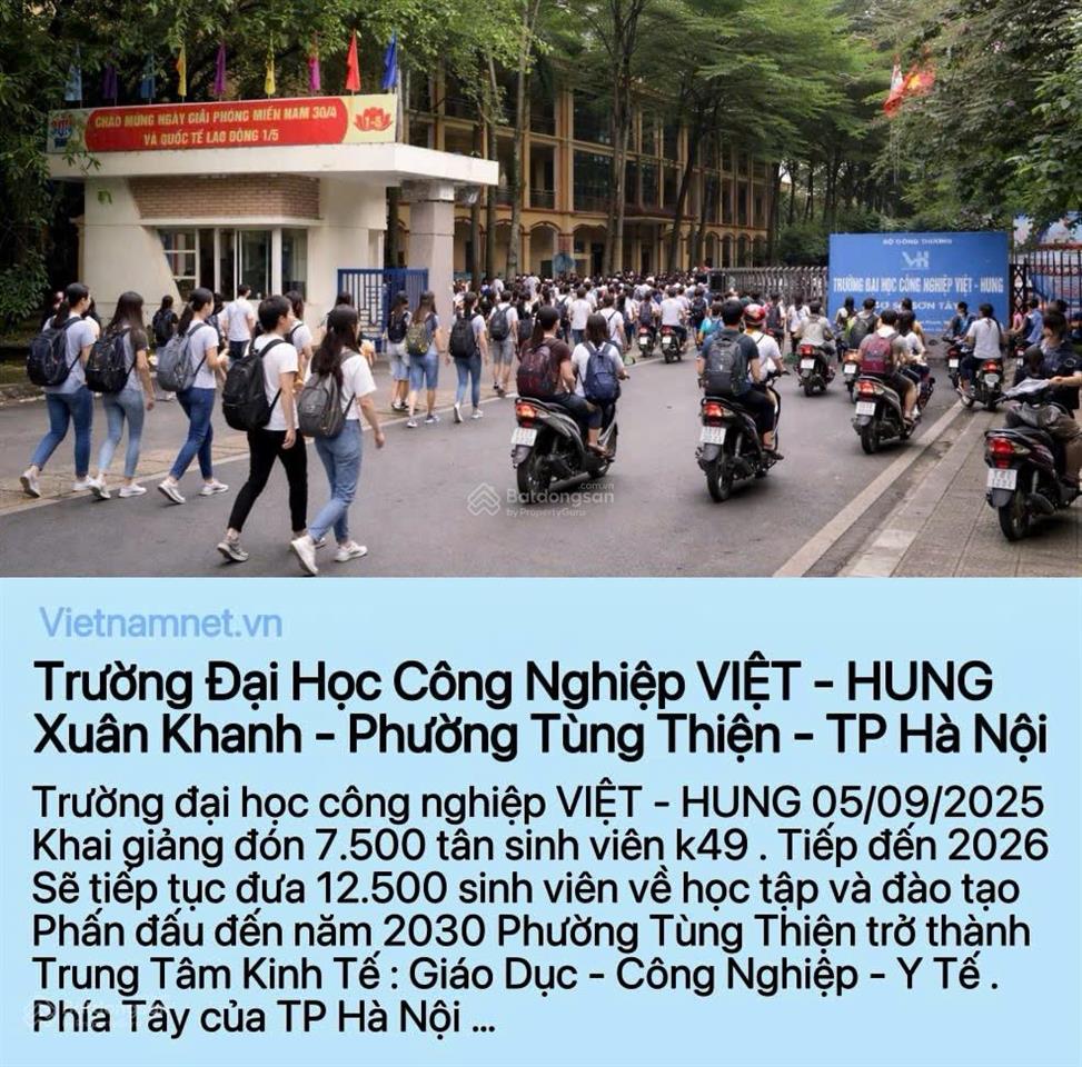 Bán gấp mảnh đất xuân khanh sổ đỏ hà nội dt52m mt 5m giá chỉ 1.05 tỷ gần 2 trường đại học