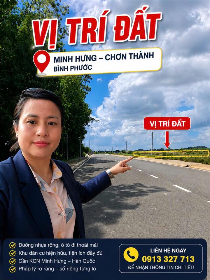 Bán đất tại thanh tước, minh hưng, chơn thành, 480 triệu, 175m2, mặt tiền 32m, pháp lý đầy đủ