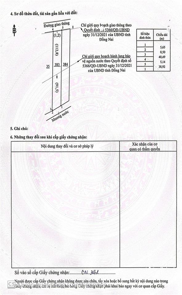 Bán đất xã bình an long thành 205,5m² có 100m² thổ cư giá 5,5 tỷ