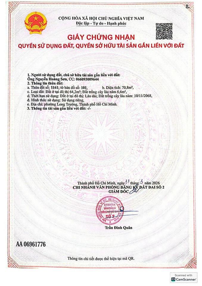 Đất bán tại gò cát, 3,7 tỷ, 70m 71,1 m2, view đẹp