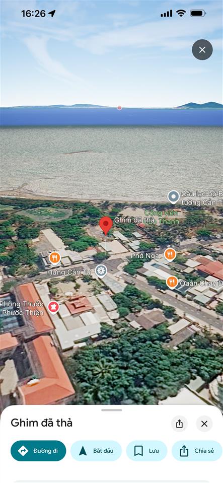 Đất mặt tiền duyên hải 5,5m, dài 70m, view biển, gần công viên cần giờ, dân hiện hữu, sát vin