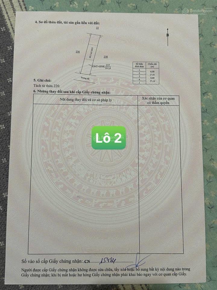 Bán đất tại xã ea kar, đắk lắk, giá tốt 179 triệu, 161m2, mặt tiền 6m, hướng tây nam