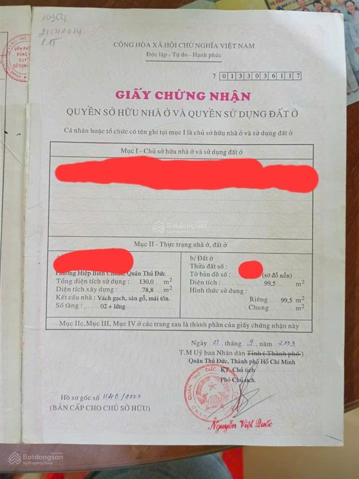 Bán gấp nhà mặt phố 100m2 tại đường số 7, hiệp bình chánh, thủ đức, 10,5 tỷ toán  0978 725 ***.