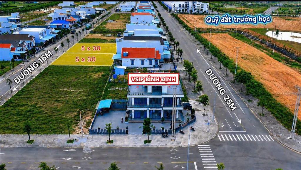 Bán đất nền dự án 150m2, 680 triệu tại becamex vsip bình định