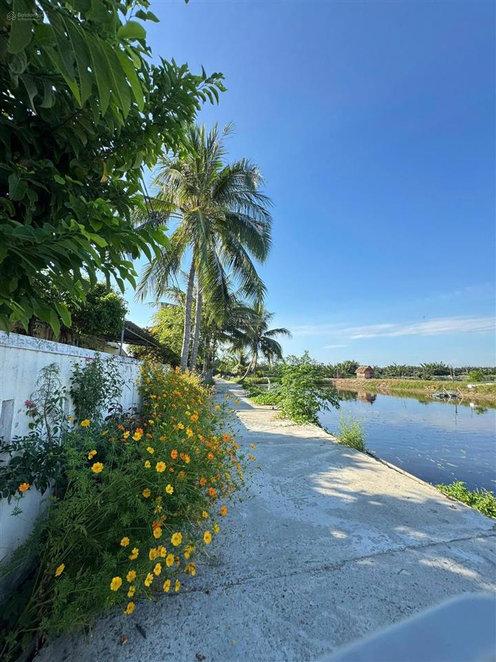 Không thể bỏ qua 1 lô đất 3 giá trị lô góc 2 mặt tiền view sông và view làng rau trà quế cực hiếm