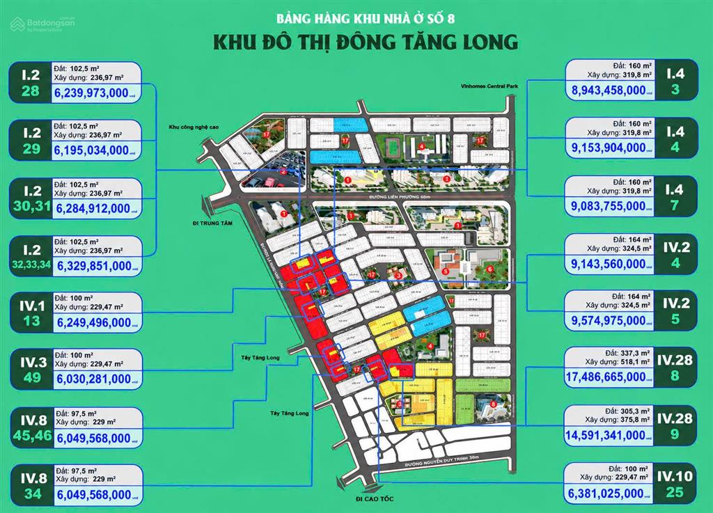 Mở bán rổ hàng mới đông tăng long. nhà phố 5x20 giá 6 tỷ  song lập 8x20 giá 8.9 tỷ, tt tiến độ.