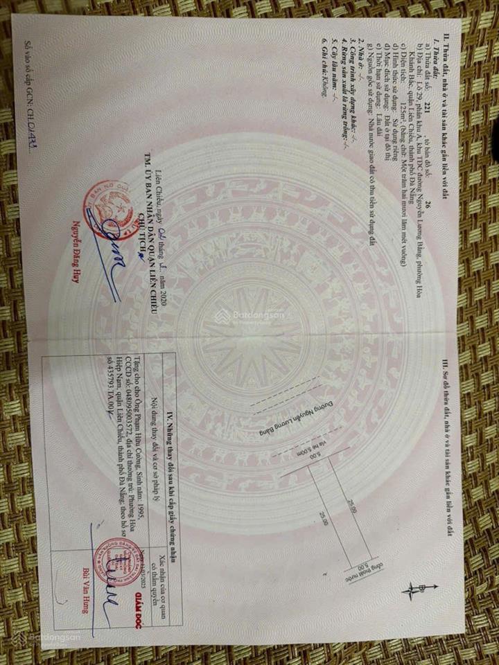 Bán lô đất 125m2 mặt tiền đường 33m nguyễn lương bằng sát phan văn định giá 7 tỉ  quy 0905 959 ***