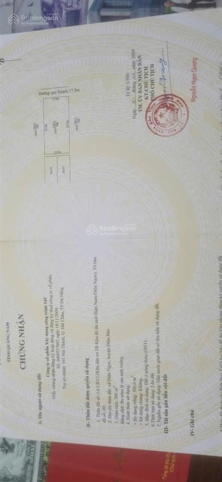 Bán đất nền dự án tại khu đô thị số 3 điện nam điện ngọc, 8,7 tỷ, 306 m2, tốt, view đẹp