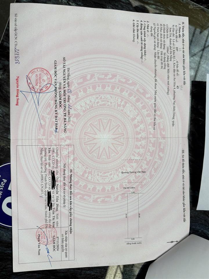 Bán lô dương vân nga đối diện khu chung cư và trường học giá chỉ 10,7 tỉ.  quy 0905 959 ***